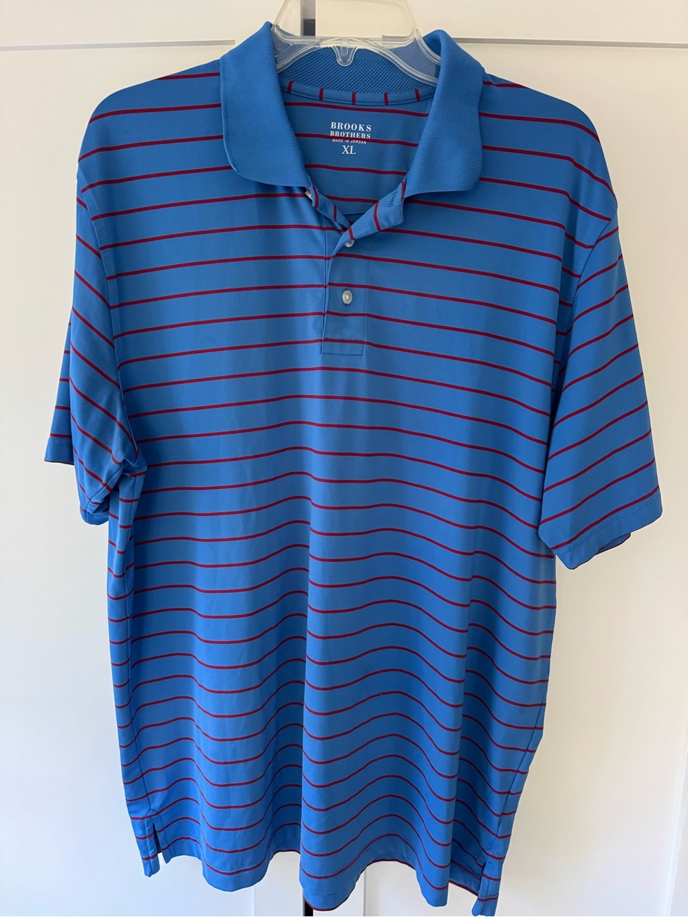 Brooks Brothers Men’s Blue Striped red & blue Polo Shirt XL never worn!